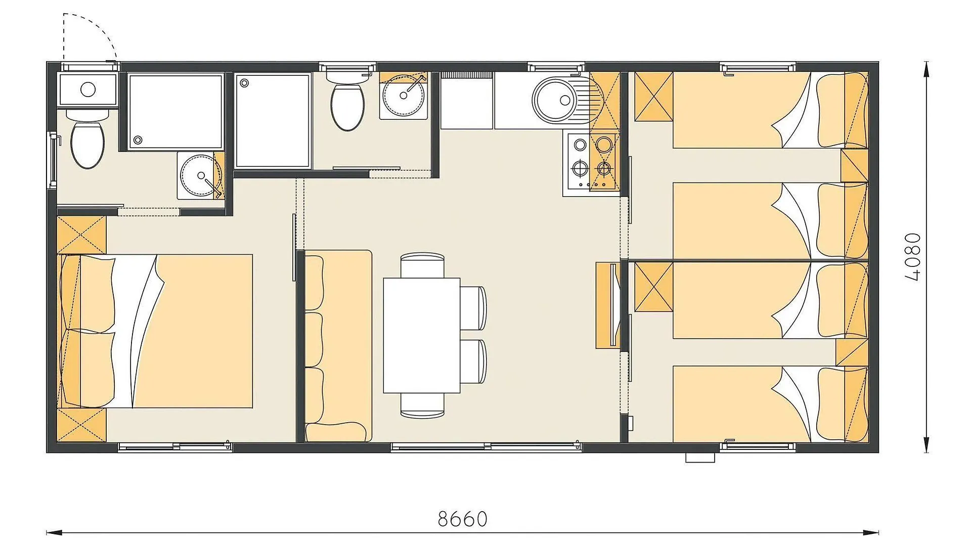 מלון רוביני Kamp Porton Biondi Mobile Homes